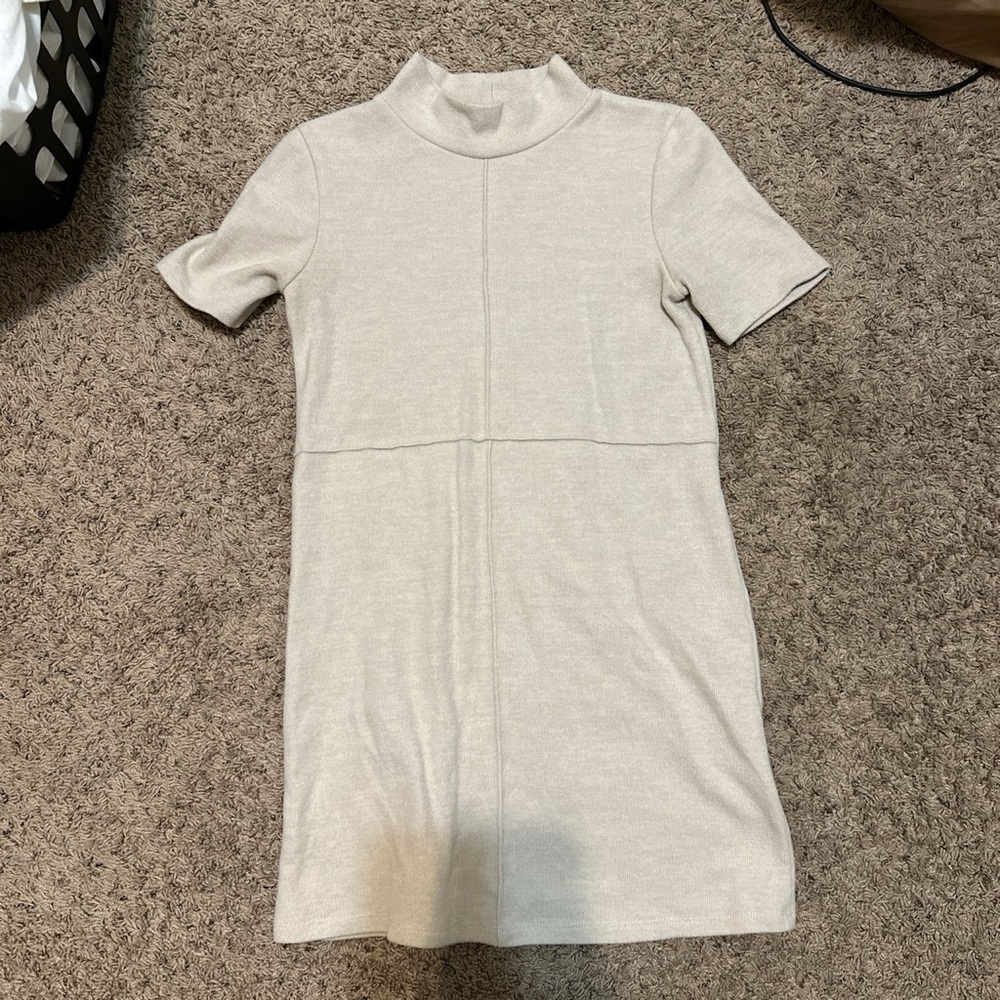 Zara soft knit cream sweater dress size small